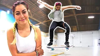 PRO SNOWBOARDER LEARNS HOW TO OLLIE WHILE MOVING!