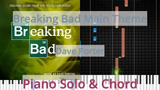 🎹Breaking Bad Main Theme, Solo & Chord, Dave Porter, Synthesia Piano
