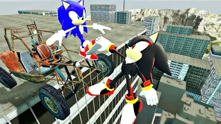 Sonic: Ragdoll Jumps & Falls (GMOD) Episode 14