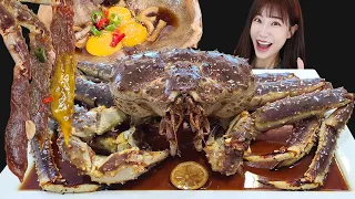 SOY SAUCE MARINATED RAW KING CRAB🦀 킹크랩장 ❤️극강 비주얼 레전드 먹방 EATING SOUNDS MUKBANG モッパン 이팅사운드