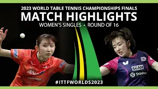 Hina Hayata vs Suh Hyo Won | WS R16 | 2023 ITTF World Table Tennis Championships Finals