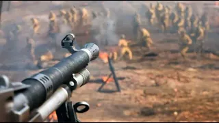 共軍大部隊遭重，共軍小伙帶隊繞後打擊，一個「背刺」直接嚇跑日軍！
