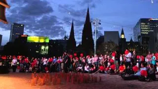 Melbourne 'Stand with Syria' vigil in Federation Square
