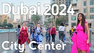 Dubai [4K] Amazing City Center, Burj Khalifa Walking Tour 2024 🇦🇪