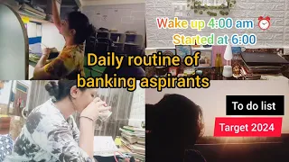 Daily routine of Banking aspirants 📚🎯 #studyvlog #aspirantlife #vlog #governmentjobs #mains target