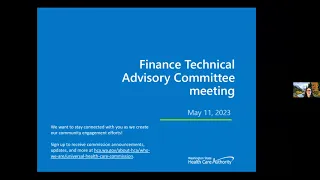 May 11, 2023 UHCC Finance Technical Advisory Committee (FTAC) meeting
