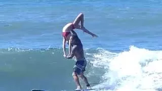 Awesome 14 Year Old Tandem Surfer Girl Prepares For World Championship