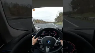 BMW 545e xDrive Full throttle acceleration on German Autobahn