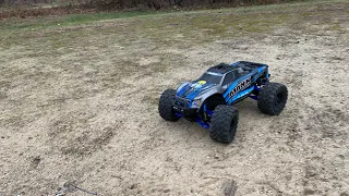 GoPro Falls Off Traxxas MAXX While Driving Fast Down A Gravel Drive Way
