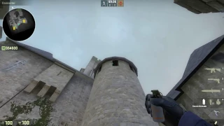 B long smoke from pillar on Cobblestone - CSGO