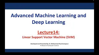 Advanced Machine Learning and Deep Learning - Lecture14: Linear Support Vector Machine (SVM)