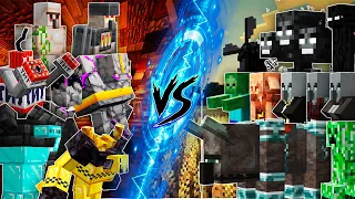 Golems Bosses vs All Minecraft Mobs | Minecraft Every Golems And Angry Mobs In Minecraft (1.19.3)