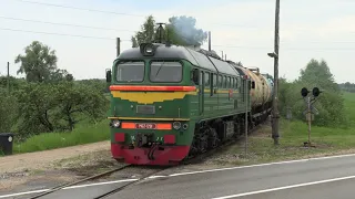 Тепловоз М62-1291 близ ст. Айзкраукле / M62-1291 near Aizkraukle station