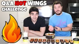 WE TRIED THE BLAZIN' SAUCE AND COULDN'T HANDLE IT!!! - Q&A Hot Wings Challenge (400k Subs Special)