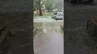 Жуткий град в Новоалтайске 19.06.21 часть 2