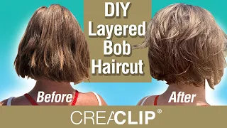 DIY Layered Bob Haircut! Live on BEACH!