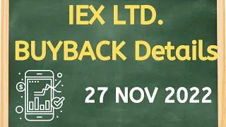 IEX Buyback 2022 | IEX share latest news | IEX share analysis | IEX share target