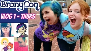 BronyCon VLOG 1 - MommyandGracieShow, Dollastic and Chad Alan Meet Up - My Little Pony Convention