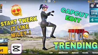 START TWERK IT LIKE MILEY TUTORIAL - CAPCUT  TREND VIRAL 🥵🔥 - CAPCUT TEMPLATE EDIT 😈 - PUBGM BUNNY 😍