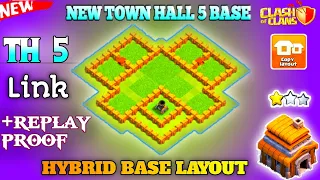 New !! Town Hall 5 (TH5) Base 2023 with copy link | TH 5 trophy/hybrid/war base with link 2023