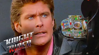 Robot Biker Attacks Michael at the Film Studio | Knight Rider