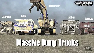 Spintires Mudrunner Massive Dump Trucks and Excavator