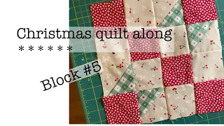 Christmas quilt along-block 5-road to Oklahoma-sew with me