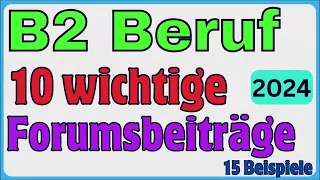 Forumsbeitrag schreiben/ TELC B2 Beruf + Redemittel / 5 wichtige Forumsbeiträge 2024.