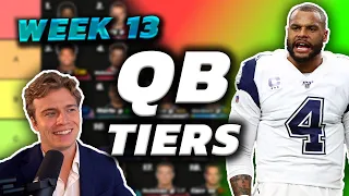 Top 18 Quarterback Rankings & Tiers | Week 13 Fantasy Football