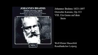 Johannes Brahms : Dreizehn Kanons, Op.113 / Wolf-Dieter Hauschild & Rundfunkchor Leipzig (1983)