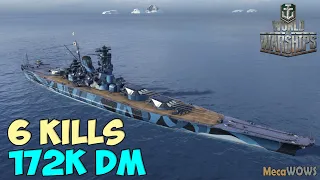 World of WarShips | Musashi | 6 KILLS | 172K Damage - Replay Gameplay 4K 60 fps