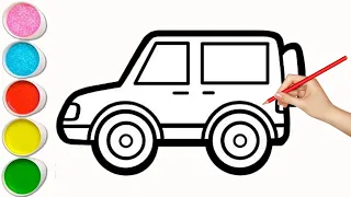 How to draw car step by step for beginners | Easy Drawing Car for kids