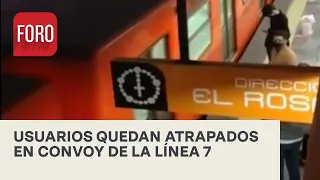 Pasajeros quedan atrapados por falla del Metro en la Línea 7 - Las Noticias