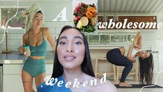 A Wholesome Weekend in my Life | shooting a billboard, meal prep & Yoga