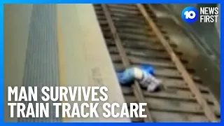 Sydney Train Station Near Miss | 10 News First
