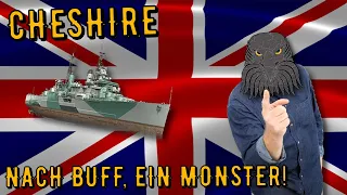 World of Warships Legends - CHESHIRE - Tier 6 - nach BUFF, ein MONSTER! [deutsch/ gameplay]