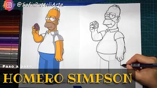 Como dibujar a Homero Simpson, paso a paso