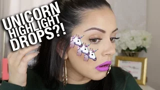 TESTING OUT UNICORN HIGHLIGHT DROPS 🤔🦄💜😱