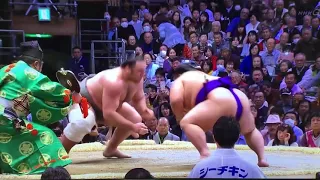 Sumo. March 2018, Georgian Tochinoshin (Levan Gorgadze). Day 4