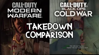 Modern Warfare 2019 And Black Ops Cold War| Campaign Takedowns Comparison