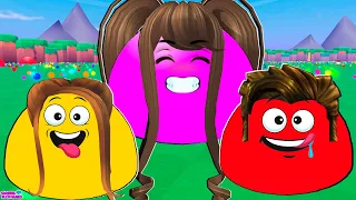 FAMÍLIA DE GELATINAS GIGANTES no ROBLOX!! Blob Eating Simulator