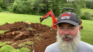 Stump Removal! Kioti Backhoe and Grapple! “I won’t do this again!” #170