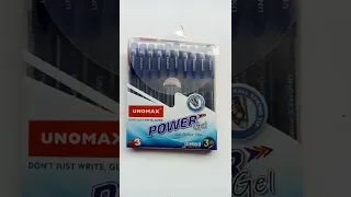 Unomax Power Gel Roller pen #shorts #stationery #gauravkidukaan