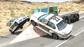 Crazy Police Chases #70 - BeamNG Drive Crashes