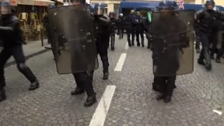 Raw: Police Clash With Protesters in Paris