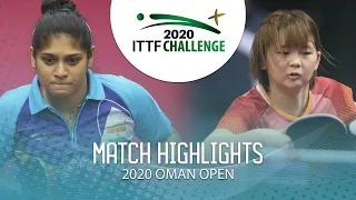 Madhurika Patkar vs Maki Shiomi | 2020 ITTF Oman Open Highlights (R32)