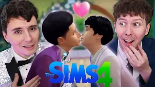 THE GAY WEDDING - Dan and Phil play The Sims 4: Season 2 #6
