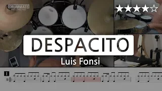 080 | Despacito - Luis Fonsi (ft. Daddy Yankee)  (★★★☆☆) Pop Drum Cover (Score, Lessons, Tutorial)