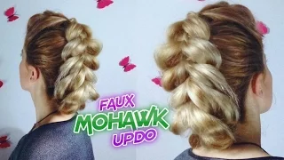 MEDIUM SHORT HAIRSTYLE EASY FAUX MOHAWK STYLE UPDO | Awesome Hairstyles