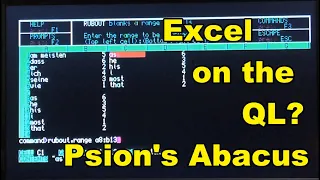 Abacus: Sinclair QL's 80s Excel-like Spreadsheet Ahead of its Time